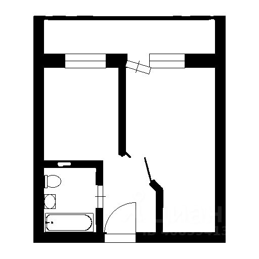 Планировка этой квартиры по данным Циан