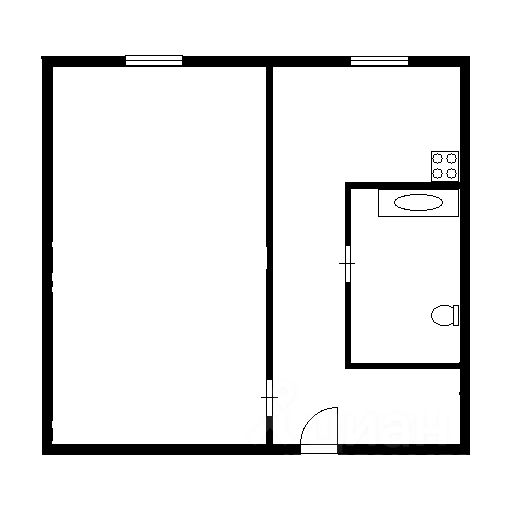 Планировка этой квартиры по данным Циан
