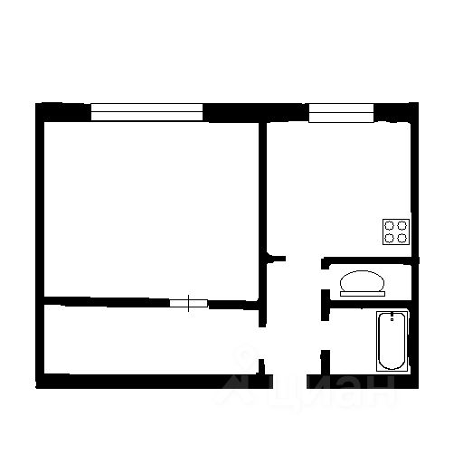 Планировка этой квартиры по данным Циан