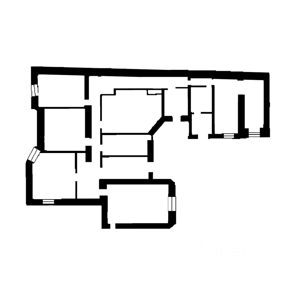 Планировка этой квартиры по данным Циан