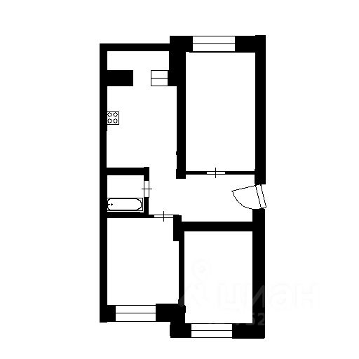Планировка этой квартиры по данным Циан