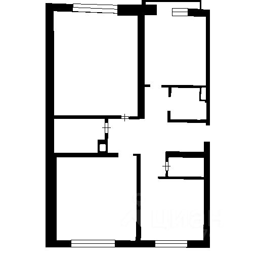 Планировка этой квартиры по данным Циан