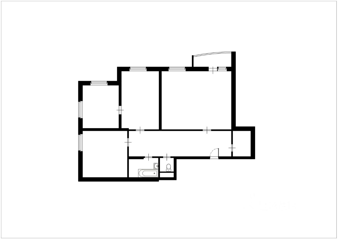 Планировка этой квартиры по данным Циан