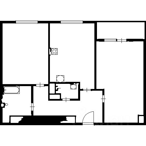 Планировка этой квартиры по данным Циан