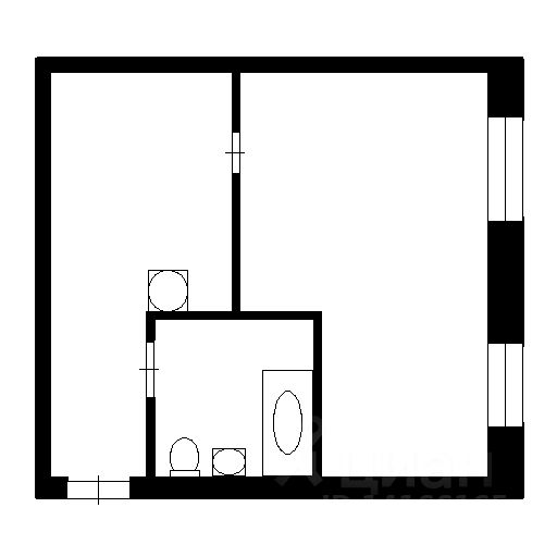 Планировка этой квартиры по данным Циан