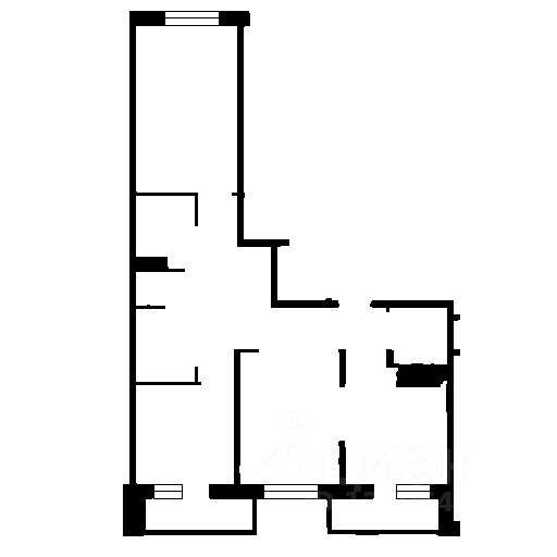 Планировка этой квартиры по данным Циан