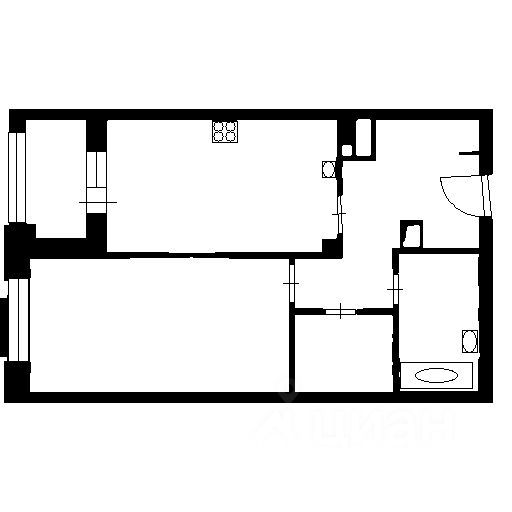 Планировка этой квартиры по данным Циан