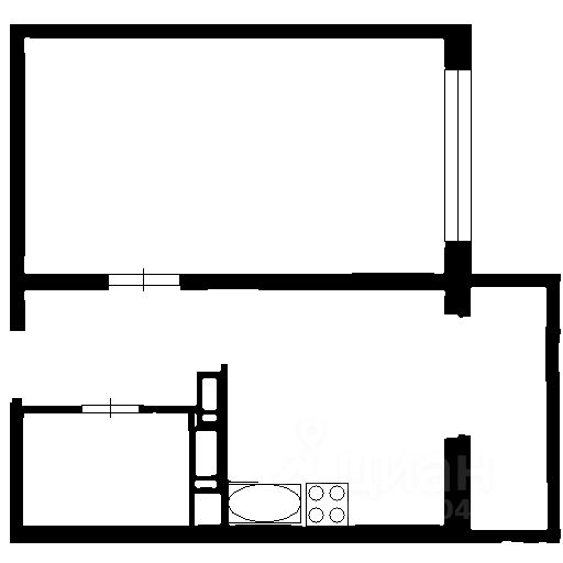 Планировка этой квартиры по данным Циан