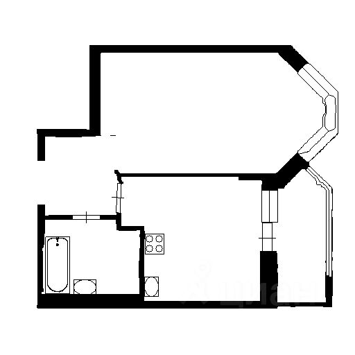 Планировка этой квартиры по данным Циан
