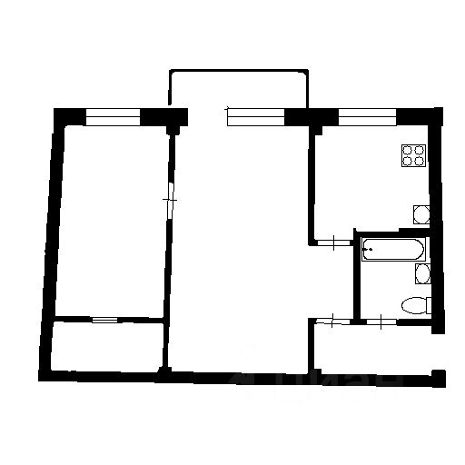 Планировка этой квартиры по данным Циан