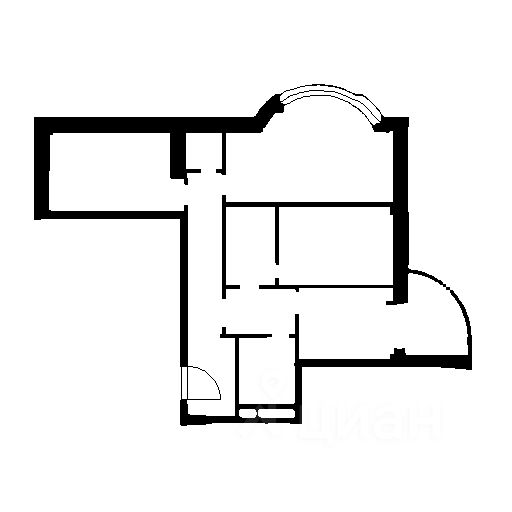 Планировка этой квартиры по данным Циан
