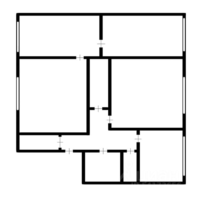 Планировка этой квартиры по данным Циан