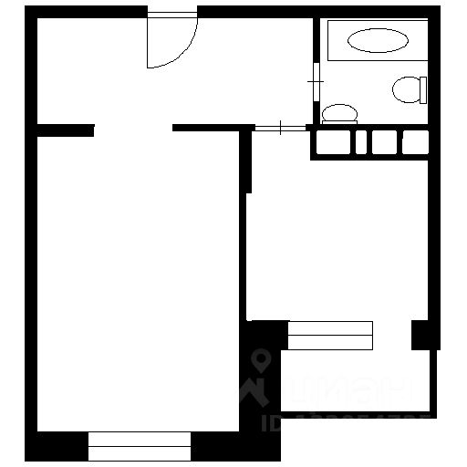Планировка этой квартиры по данным Циан