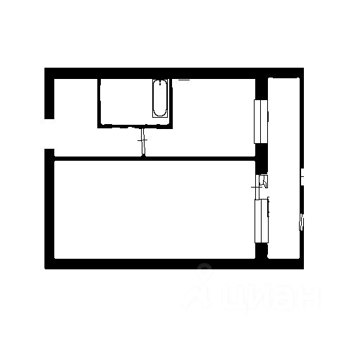 Планировка этой квартиры по данным Циан