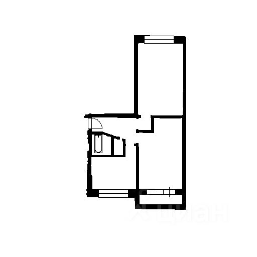 Планировка этой квартиры по данным Циан