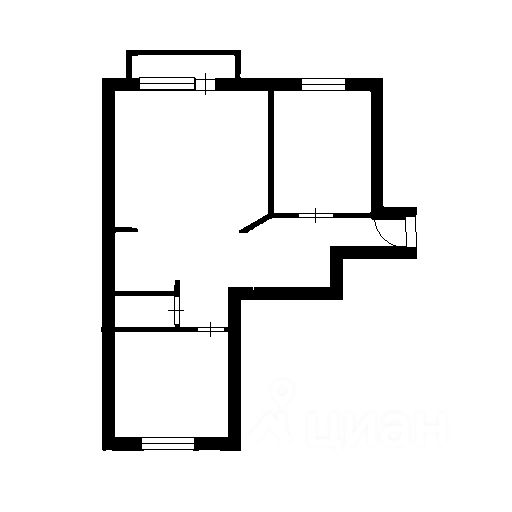 Планировка этой квартиры по данным Циан