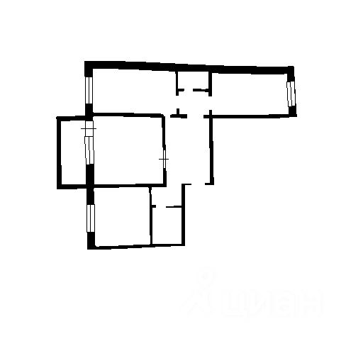 Планировка этой квартиры по данным Циан