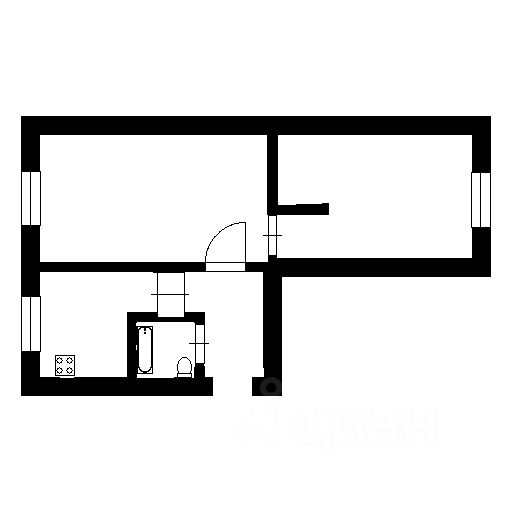 Планировка этой квартиры по данным Циан