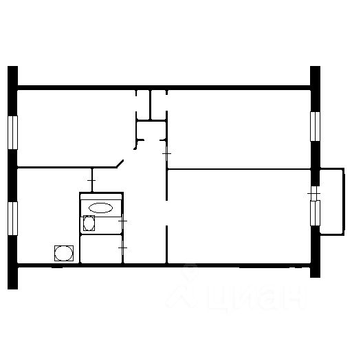 Планировка этой квартиры по данным Циан