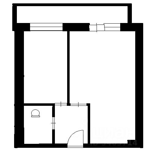 Планировка этой квартиры по данным Циан