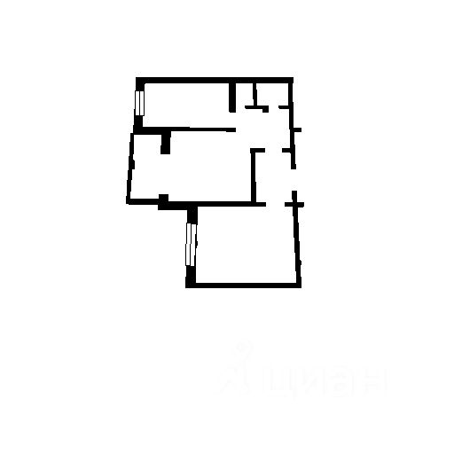 Планировка этой квартиры по данным Циан