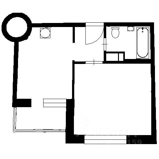 Планировка этой квартиры по данным Циан