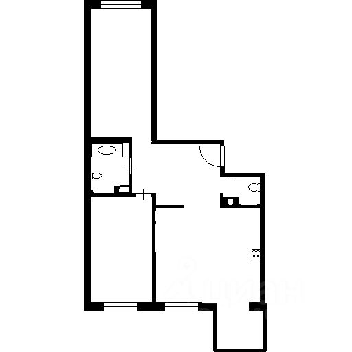 Планировка этой квартиры по данным Циан