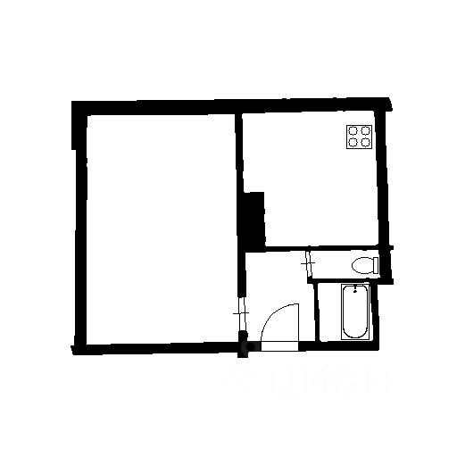 Планировка этой квартиры по данным Циан