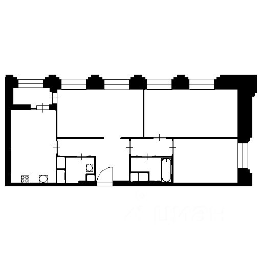 Планировка этой квартиры по данным Циан