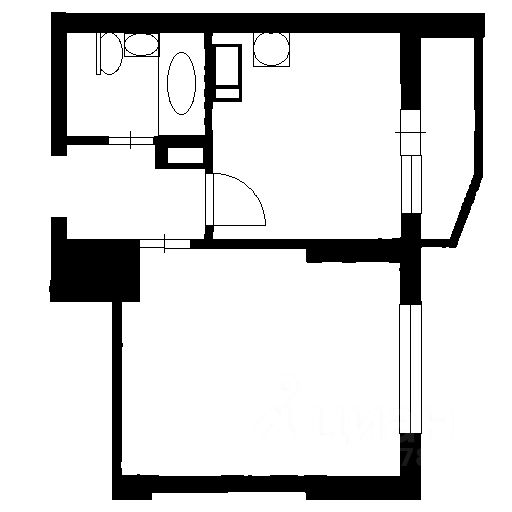 Планировка этой квартиры по данным Циан