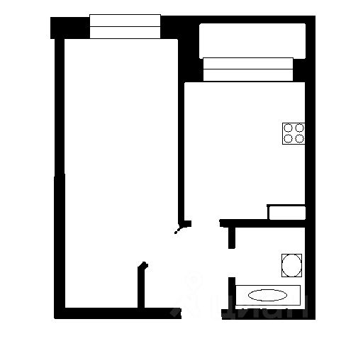 Планировка этой квартиры по данным Циан