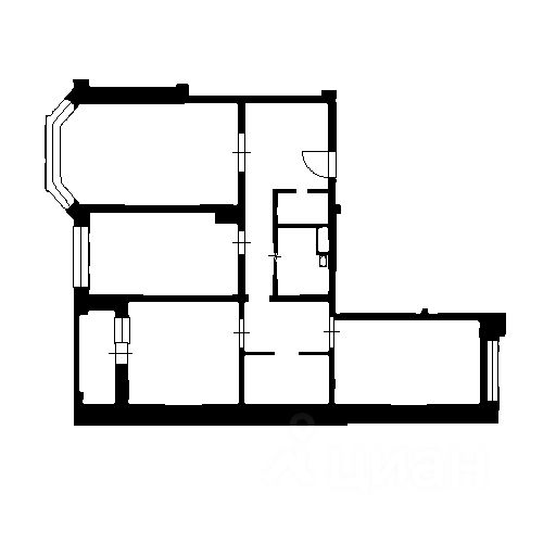 Планировка этой квартиры по данным Циан