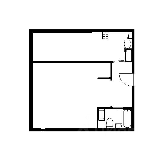 Планировка этой квартиры по данным Циан