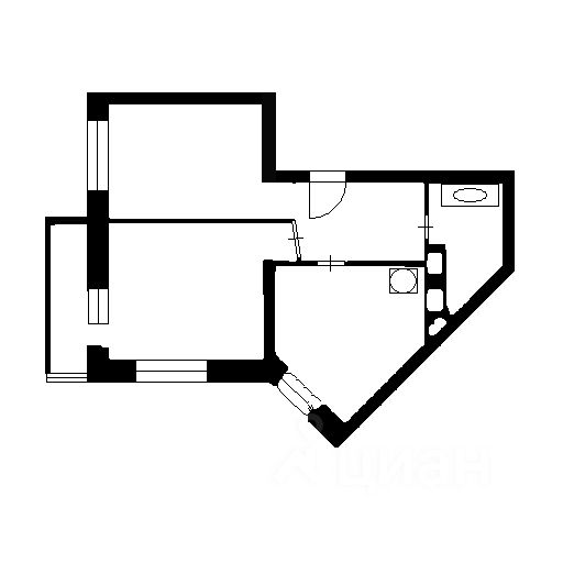 Планировка этой квартиры по данным Циан