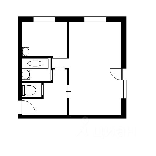 Планировка этой квартиры по данным Циан