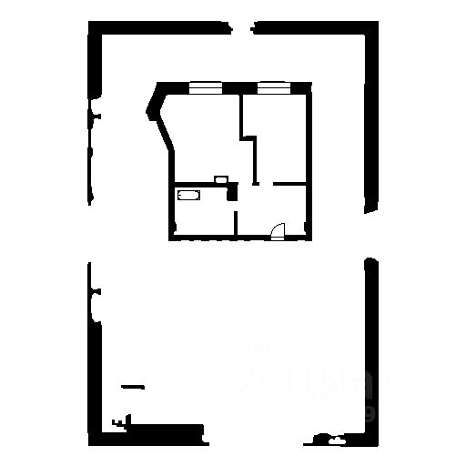 Планировка этой квартиры по данным Циан