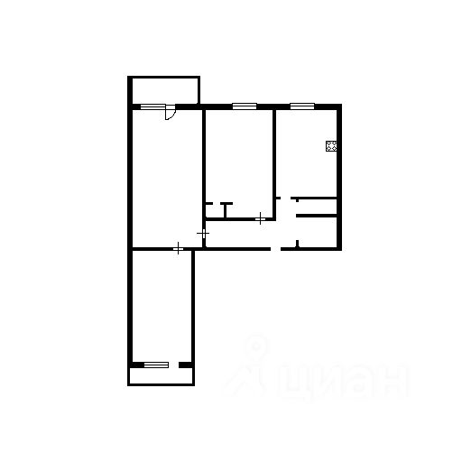 Планировка этой квартиры по данным Циан