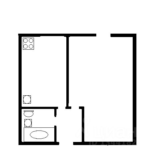 Планировка этой квартиры по данным Циан