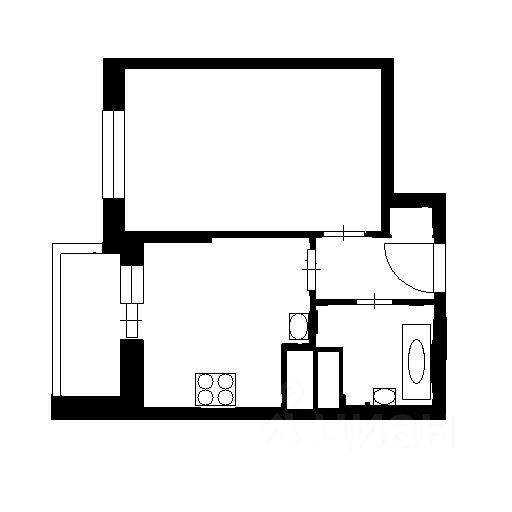 Планировка этой квартиры по данным Циан