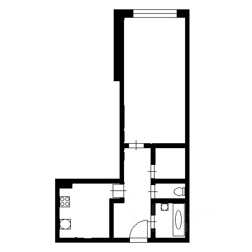 Планировка этой квартиры по данным Циан