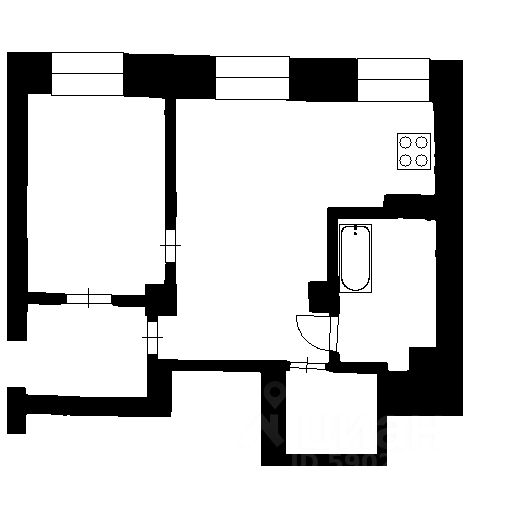 Планировка этой квартиры по данным Циан