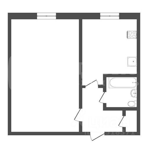 Планировка этой квартиры по данным Циан