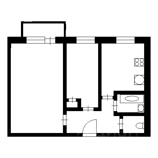 Планировка этой квартиры по данным Циан