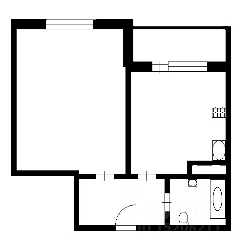 Планировка этой квартиры по данным Циан
