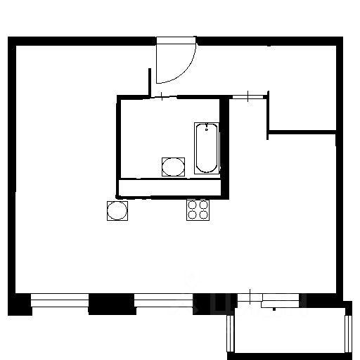 Планировка этой квартиры по данным Циан