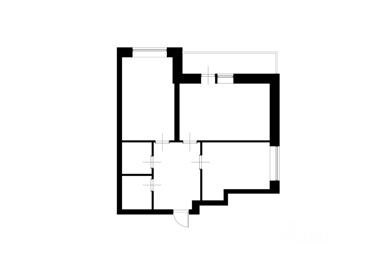 Планировка этой квартиры по данным Циан