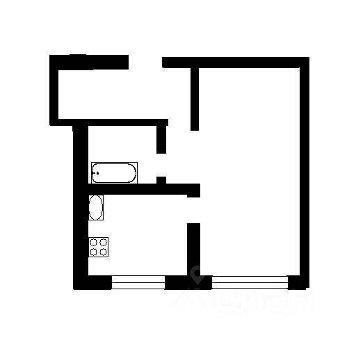 Планировка этой квартиры по данным Циан