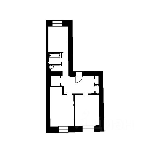 Планировка этой квартиры по данным Циан
