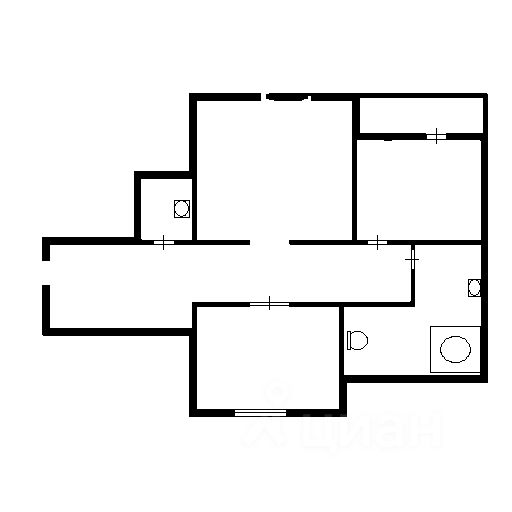 Планировка этой квартиры по данным Циан