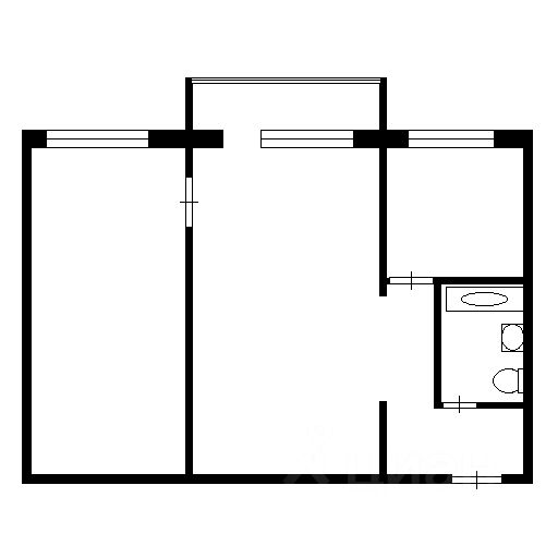 Планировка этой квартиры по данным Циан